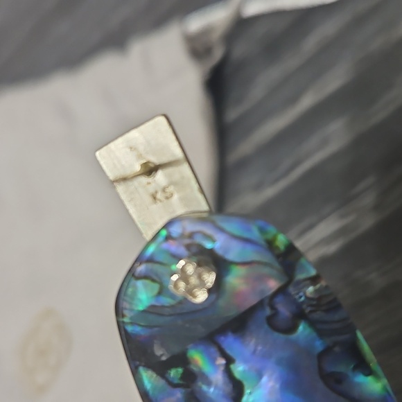 Kendra Scott Gold Abalone Aragon Earrings - Picture 3 of 4